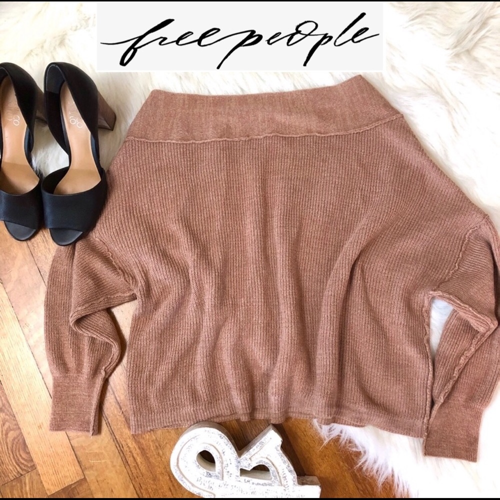Free People Cropped Top Knit Sweater Size Small